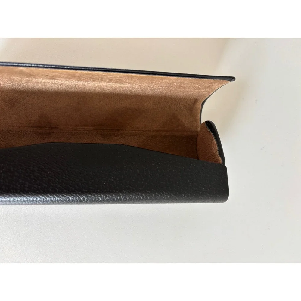 Burberry Eyeglasses Sunglasses Hard Case Black Textured Gold Logo Protective